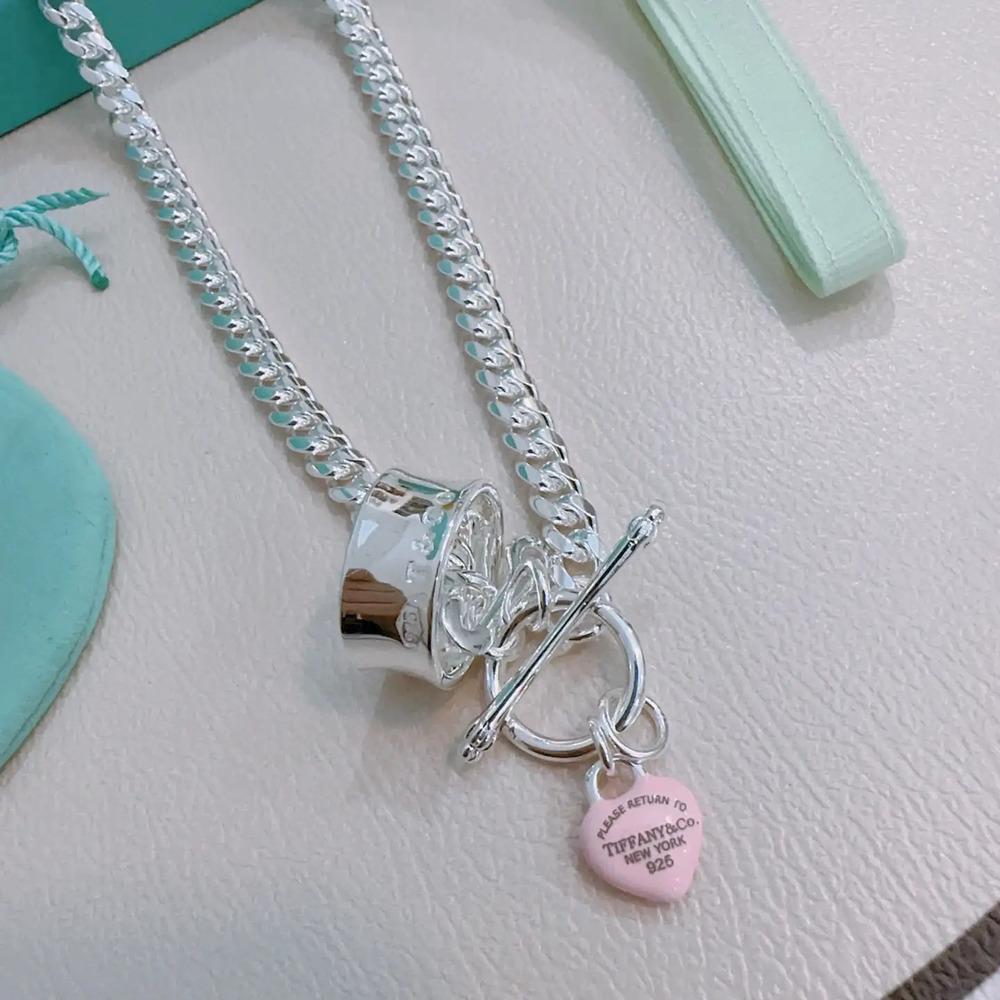 Tiffany & Co. Pink Heart Necklace - Picture 2 of 4